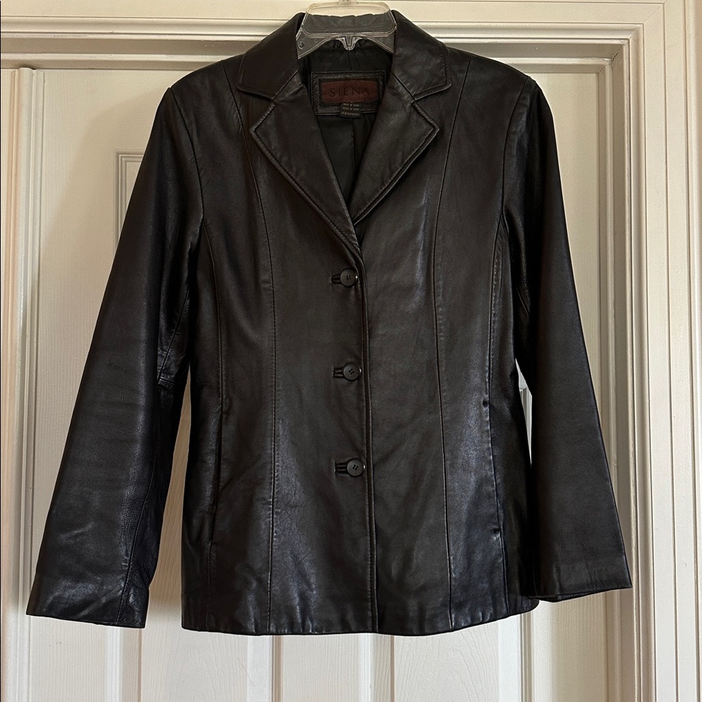 Vintage Soft Leather Siena Studio Jacket, 8